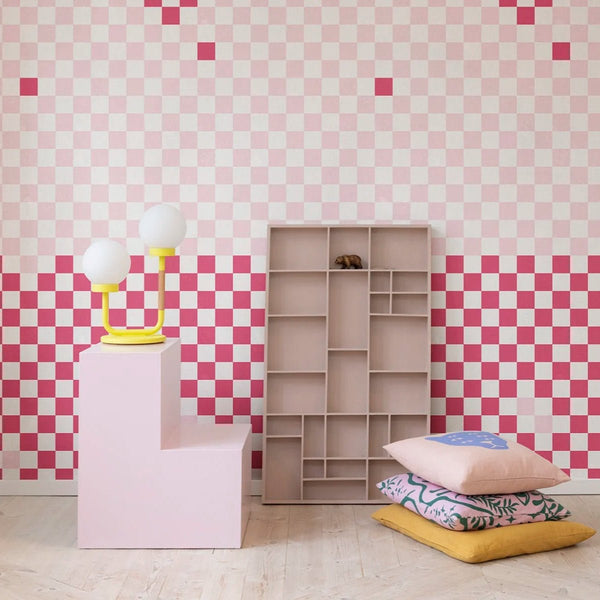 Wallpaper Rebel Walls - Pixels - Magenta