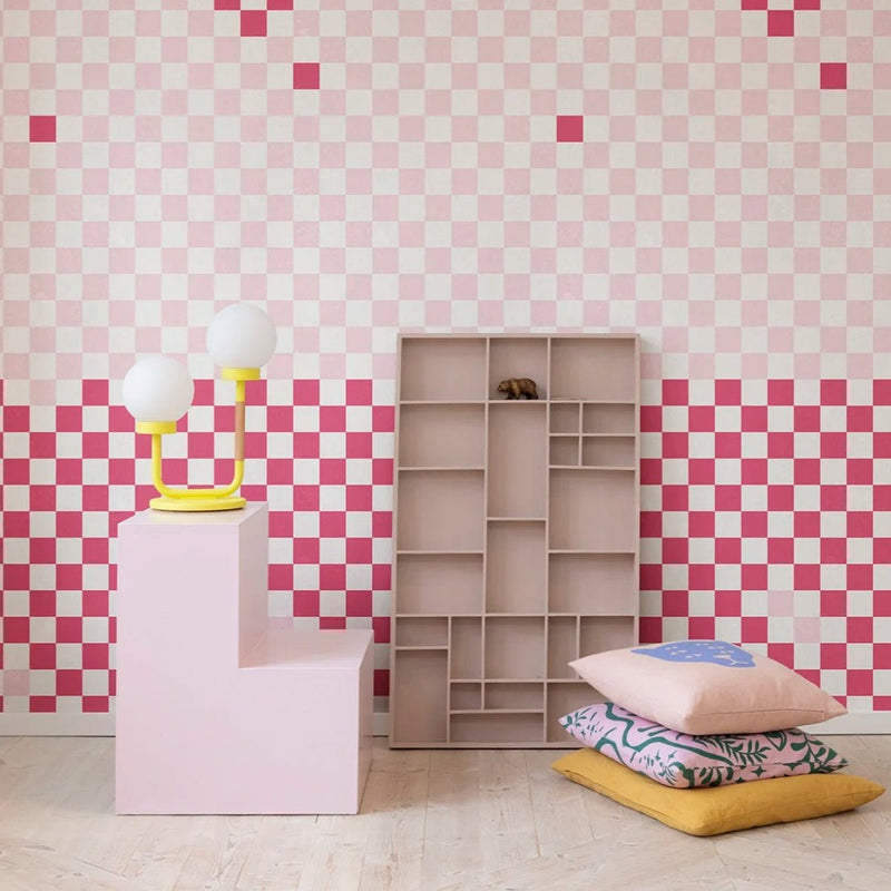 Wallpaper Rebel Walls - Pixels - Magenta