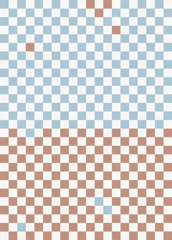 Tapete Rebellenwände - Pixel - Orange & Blau