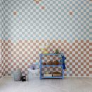 Wallpaper Rebel Walls - Pixels - Orange & Blue