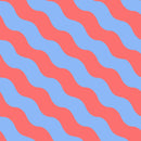 Tapete Rebellenwände - Polka Stripe - Rot & Blau