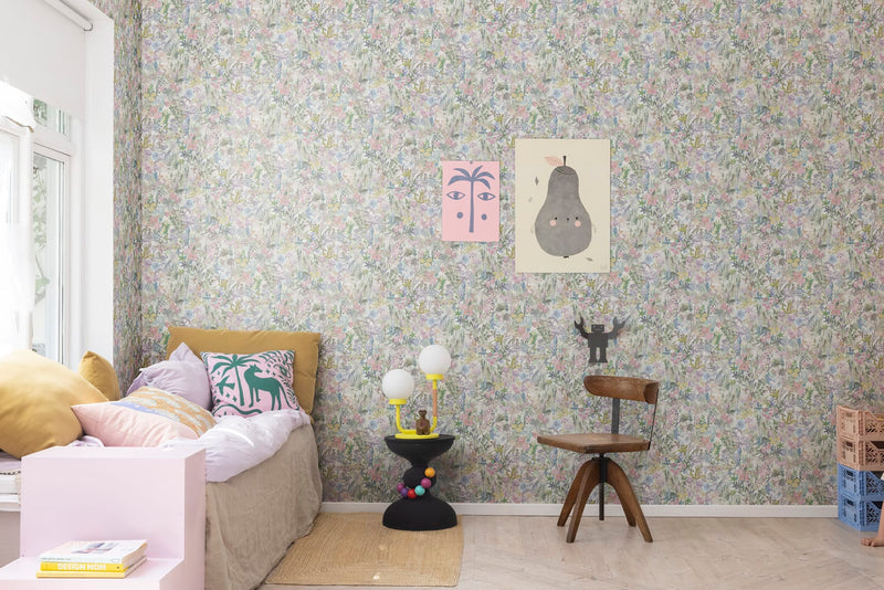 Wallpaper Rebel Walls - Poppy Meadow - Pastel