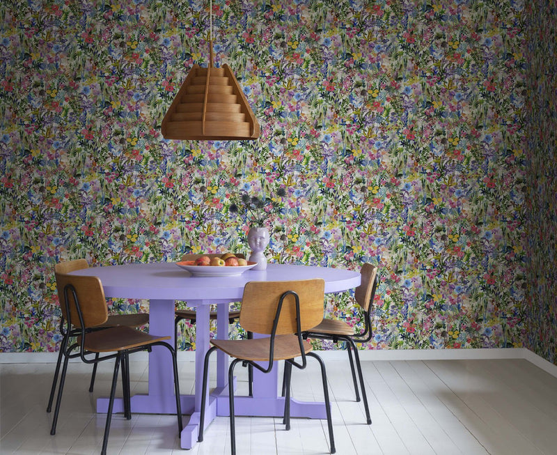 Wallpaper Rebel Walls - Poppy Meadow - Rainbow