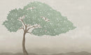 Wallpaper sample Rebel Walls - Windy Tree - Light green