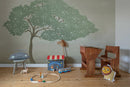 Wallpaper sample Rebel Walls - Windy Tree - Light green