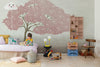 Wallpaper sample Rebel Walls - Windy Tree - Pink