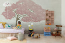 Wallpaper sample Rebel Walls - Windy Tree - Pink