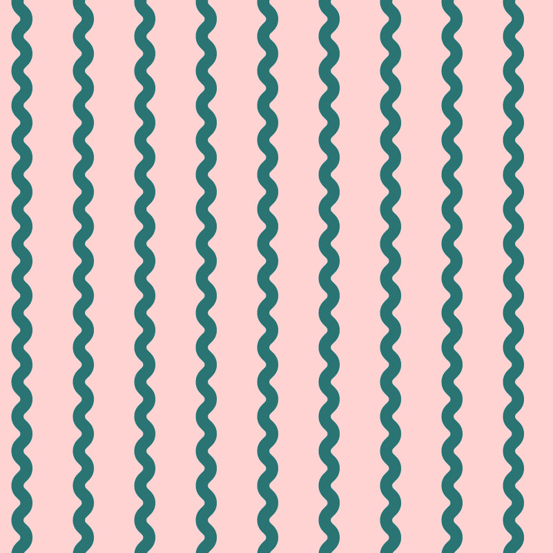 Behangstaal Rebel Walls - Wobbly Stripe, Pink