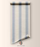 Wallpaper Double Striped - Ocean Blue