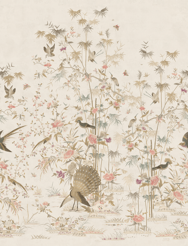 Wallpaper sample Sandberg - Chinoiserie Garden, Eggshell