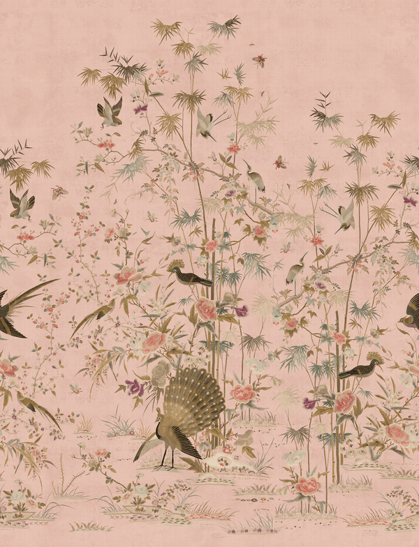 Tapetenmuster Sandberg – Chinoiserie Garden, Pink