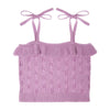 Tocoto Vintage - Knitted top with flowers - Lilac