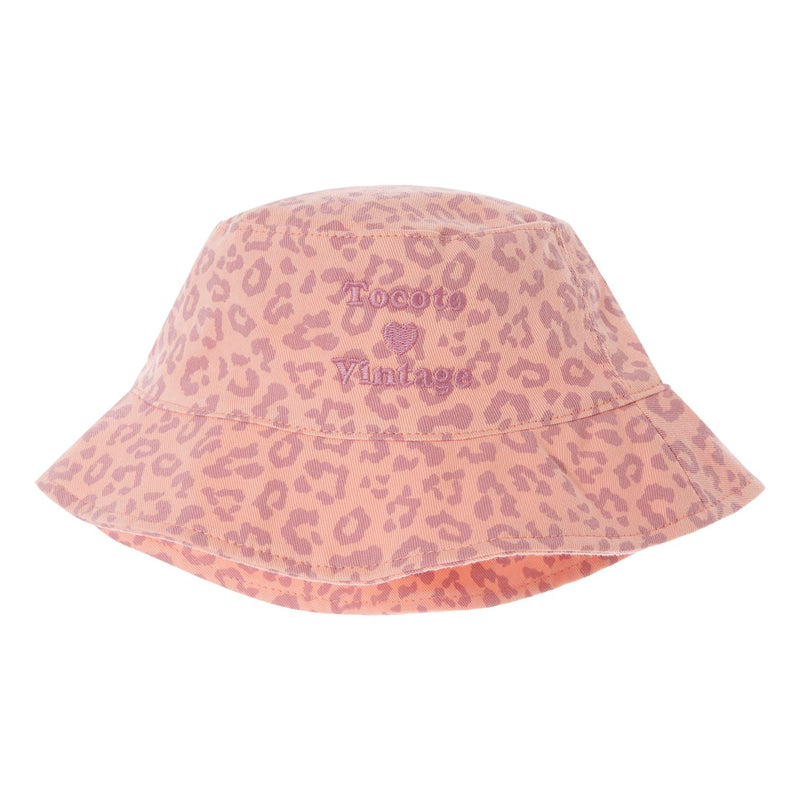 Tocoto Vintage - Animal Print Hat - Dark Pink