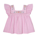 Tocoto Vintage - Blumenstickbluse