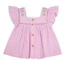 Tocoto Vintage - Blumenstickbluse