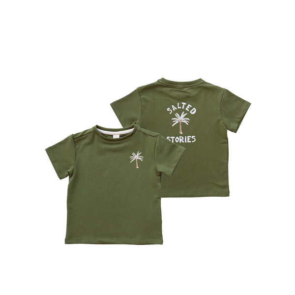 Salted Stories - Solid | Oversized Tee | Bronze Green