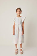 Tocoto Vintage - Mehrfarbiges Midi gestreiftes Kleid - Off White