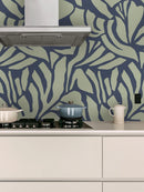 Wallpaper Meet Me at the Wall - Flow Grean 3 - Sabine van Vessem