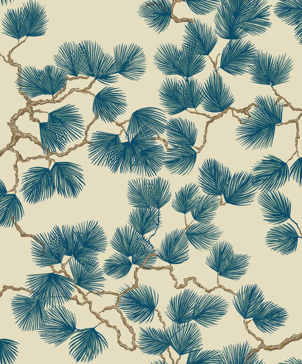 Wallpaper sample Sandberg - Pine - Blue