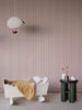 Wallpaper Sandberg Albin, Pink - Striped wallpaper