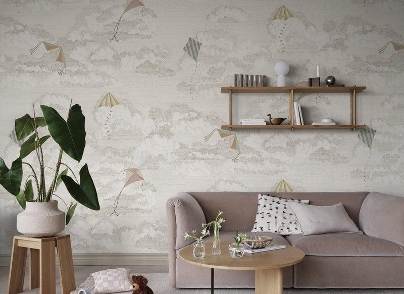 Wallpaper Sandberg Bonnie and Kites, Sand – Children's wallpaper