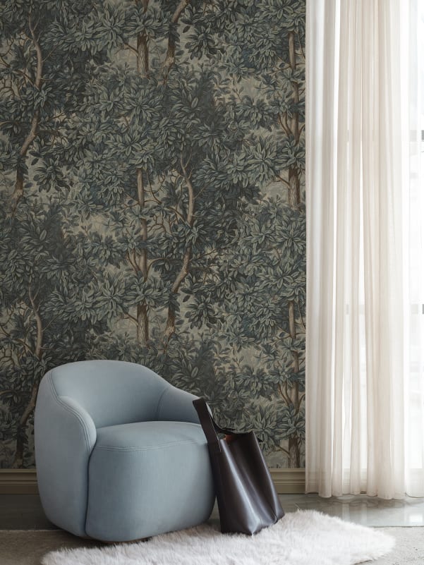 Wallpaper Sandberg Charles - Green – Forest wallpaper