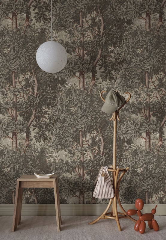 Behang Sandberg Charles - Gray – Bos behang