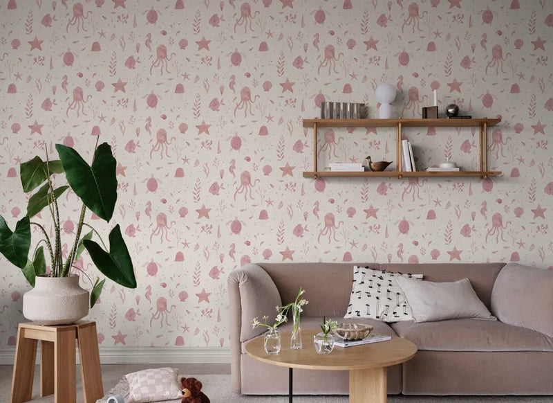 Tapete Sandberg Della – Beige – Unterwasser-Kindertapete