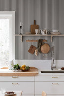 Behang Sandberg Estelle, Graphite – Gestreept behang