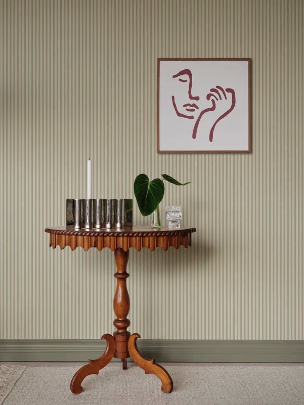 Wallpaper Sandberg Estelle, Light Green – Striped wallpaper