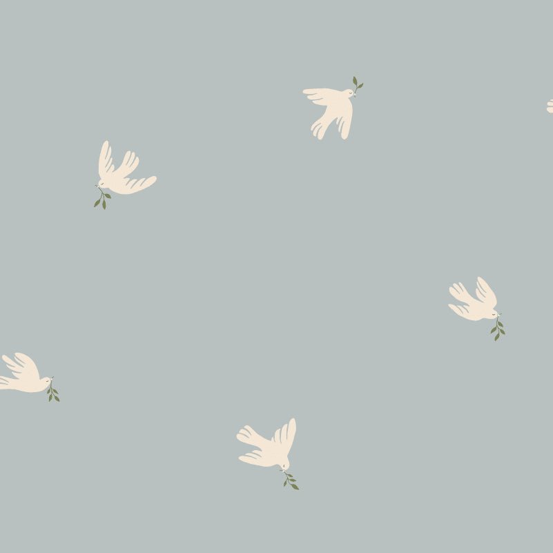 Échantillon de papier peint Sandberg Frida, Bleu clair – Papier peint avec des oiseaux