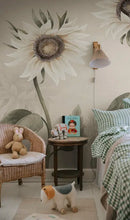 Tapete Sandberg - Sonnenblumen - Weiß