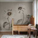 Tapete Sandberg - Sonnenblumen - Weiß