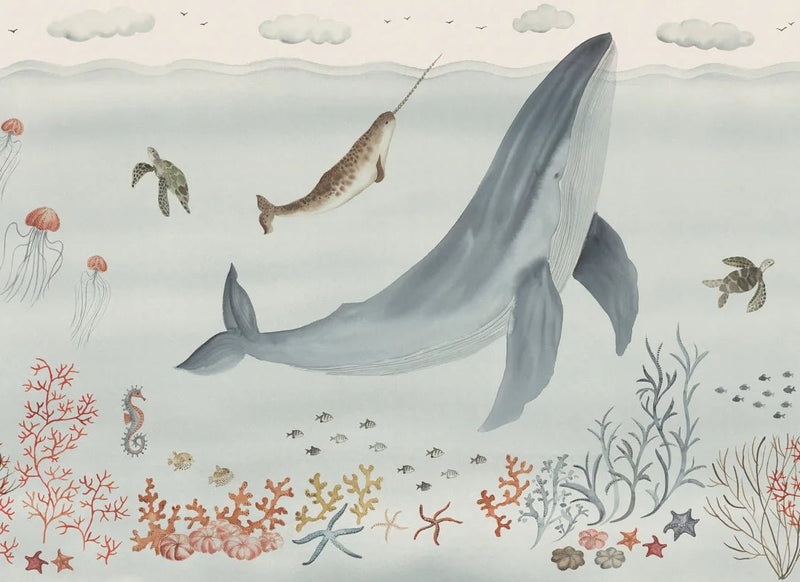 Wallpaper Sandberg Sally, Blue – Underwater wallpaper