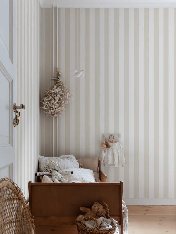 Wallpaper Sandberg Sam, Linen – Striped wallpaper