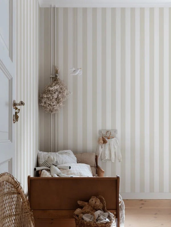 Wallpaper Sandberg Sam, Linen – Striped wallpaper
