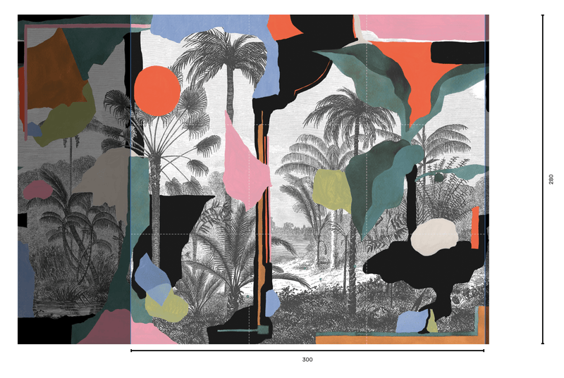 Carta da parati Tres Tintas - Colonial Abstraction - Bianca