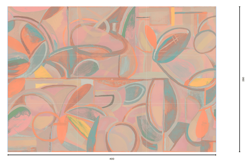 Tres Tintas wallpaper - Giant Abstract - Pink