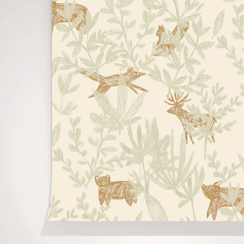 Behangstaal Season Paper - Cache cache lichen behang