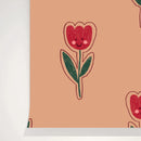 Season Paper - Tulipe Joyeuse - A cheerful flower wallpaper full of character