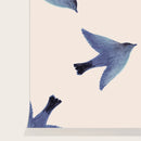 Behangstaal Season Paper - L'oiseau (blue bird)