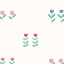 Kinderbehang met gekleurde bloemen