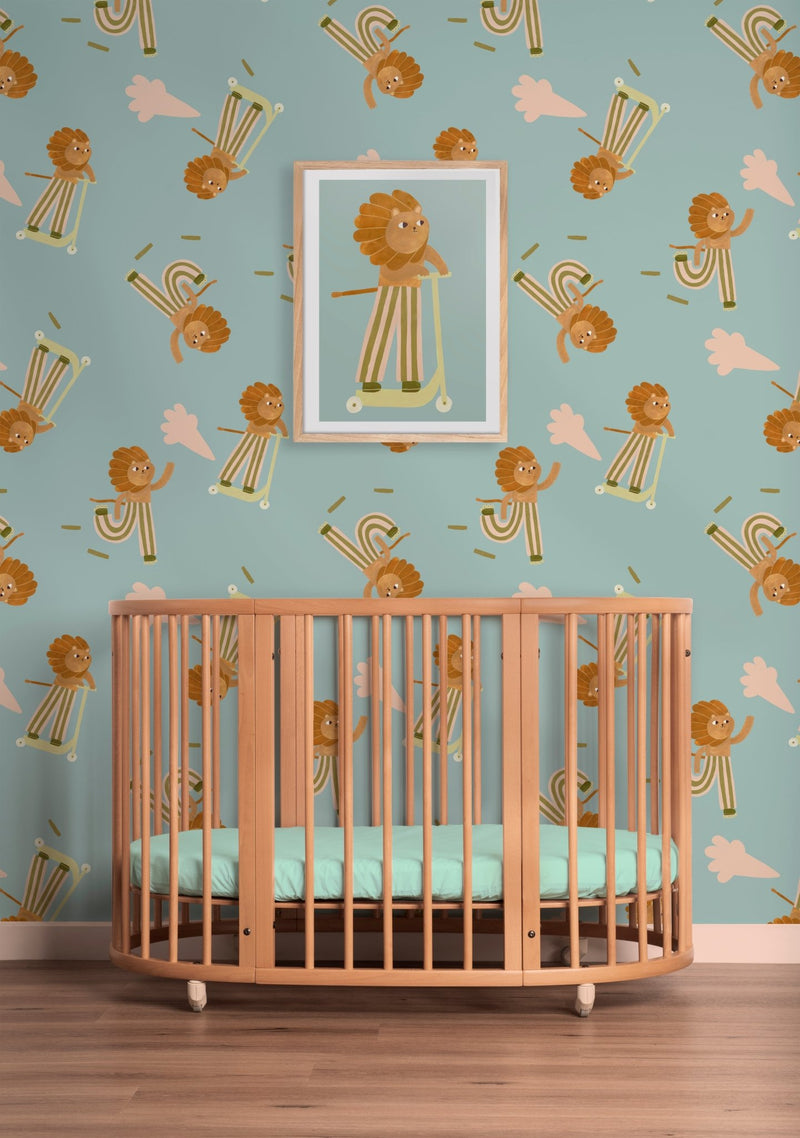 Wallpaper Meet me at the Wall - Skating Lion - Cool - Aniek Bartels