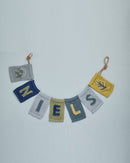 Smallstuf - Leather Cord with knitted letters (put together yourself)