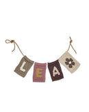 Smallstuf - Leather Cord with knitted letters (put together yourself)