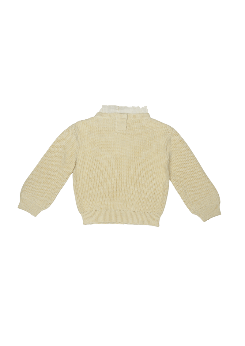 Baje Studio - Soho knitted collar top - Creme