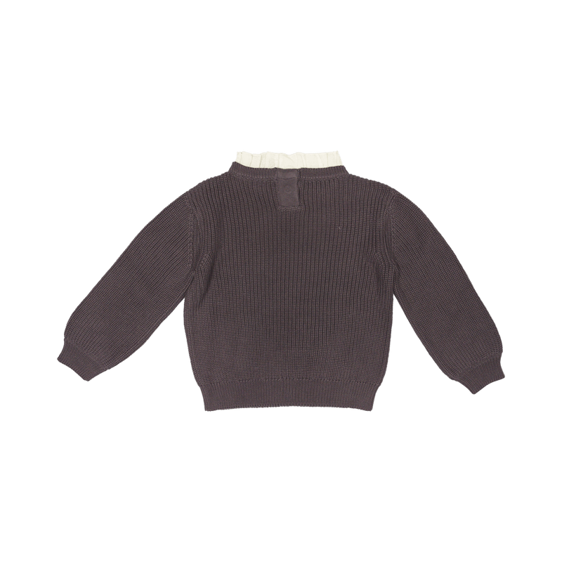 Baje Studio – Soho Strickkragen-Top – lila Vintage