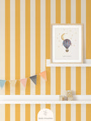 Behang Atelier Florentine - Klassieke streep Geel