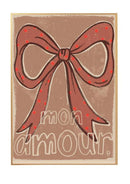 Studioloco - Kinderposter “Bow – Mon Amour” | Stijlvolle Strik Poster voor Kinderkamer