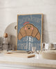Studioloco Kinderkamer Poster ‘Croissant’ – Blauw | A3